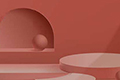 3d shapes pink style